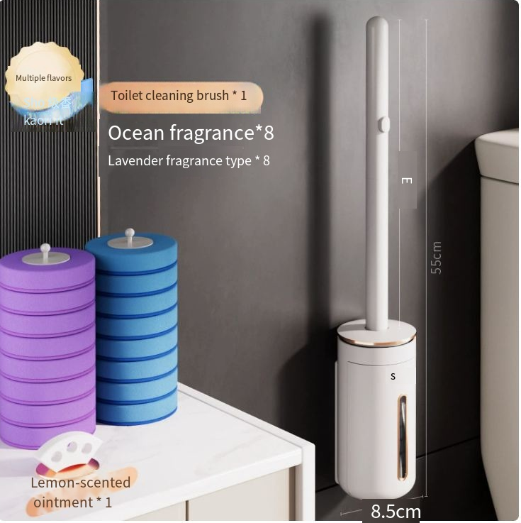 Wall-Mounted Disposable Toilet Brush Set for Home