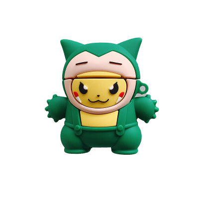 Cartoon Green Pikachu AirPods Pro Protective Case