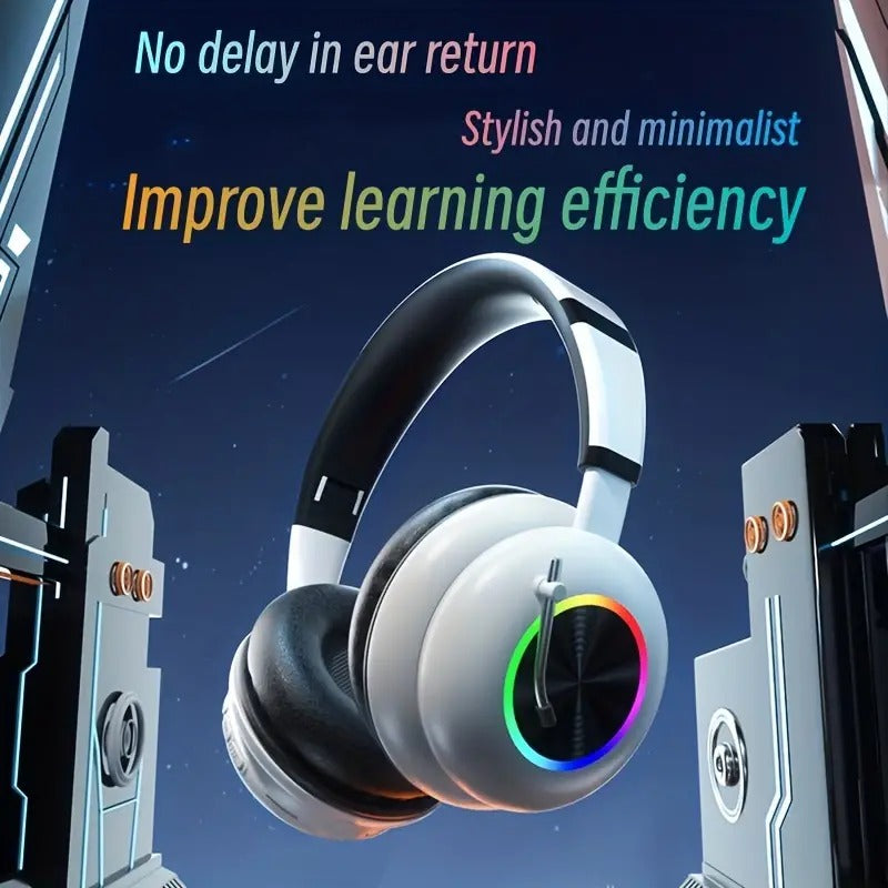 Kids Wireless Earphones with RGB Lighting & Microphone