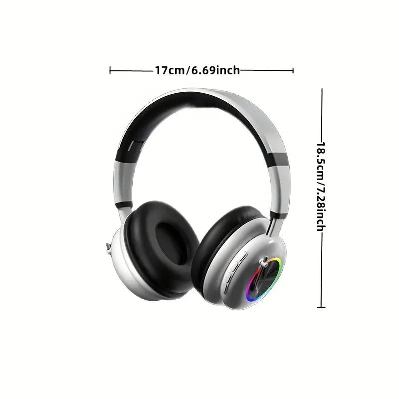 Kids Wireless Earphones with RGB Lighting & Microphone