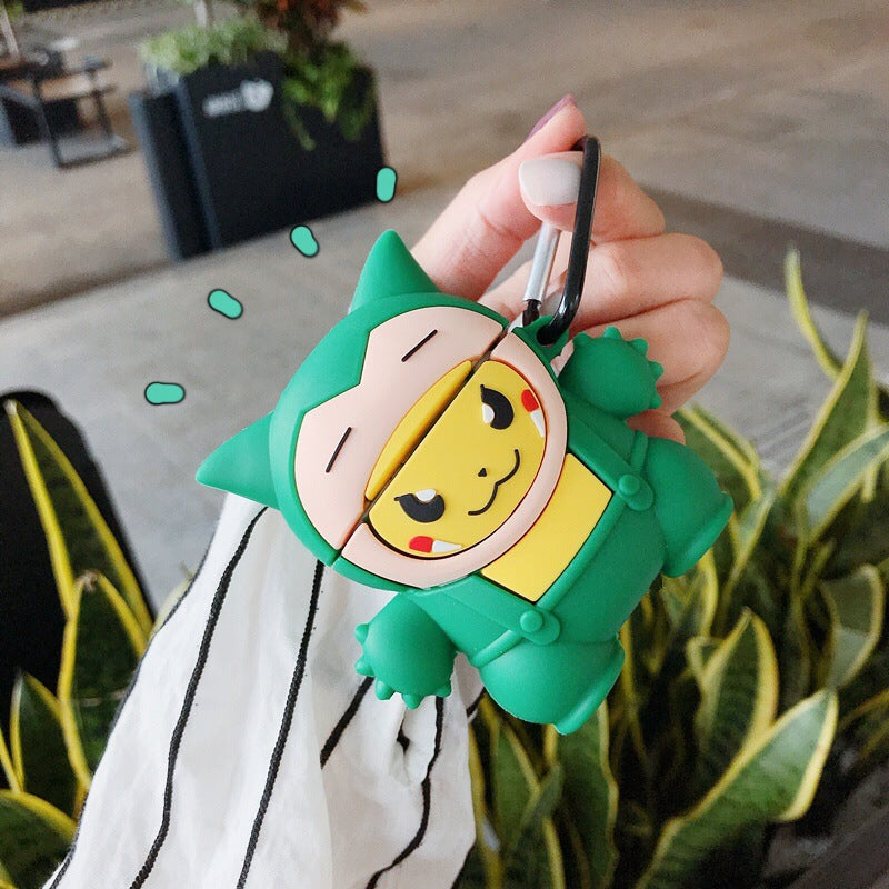 Cartoon Green Pikachu AirPods Pro Protective Case