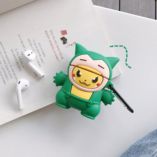 Cartoon Green Pikachu AirPods Pro Protective Case